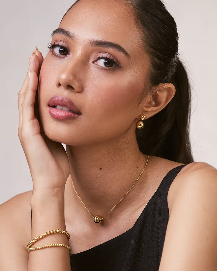 Penny Pairs Earrings Brielle Gold Drop Studs