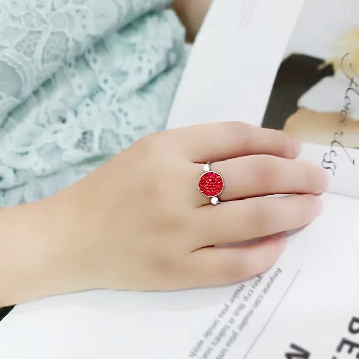 Rings TK385401 High polished no plating Stainless Steel Ring with Top Grade Crystal in Red Series Alamode