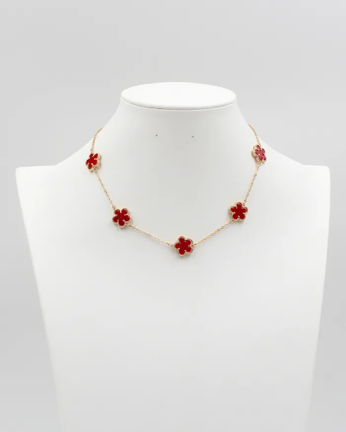 DEC2024 Red Clover Necklace Necklaces