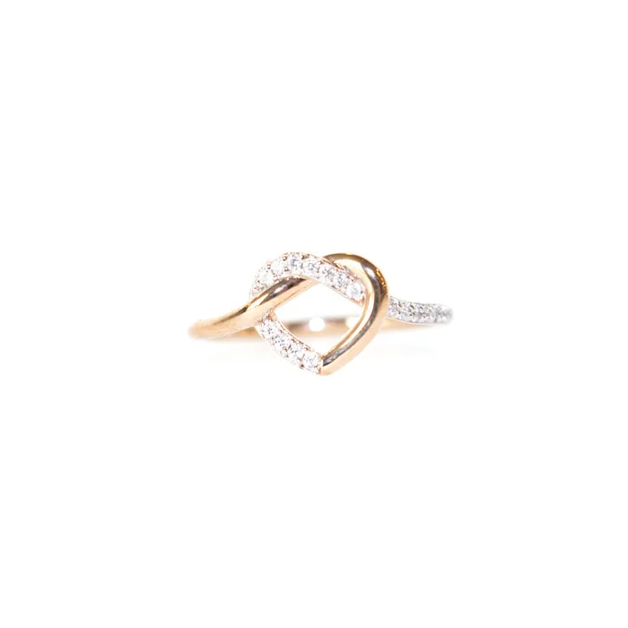 Esprit Rings Esprit Ring Ip Rosegold With Heart Shape Design Stone Size 9