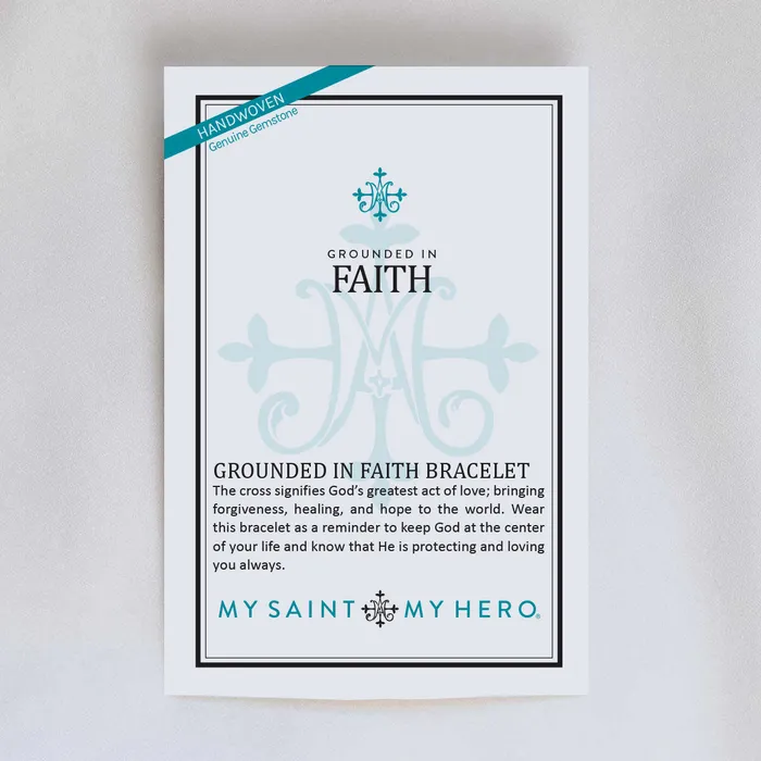 Bracelets My Saint My Hero Grounded in Faith Beaded Cross Bracelet