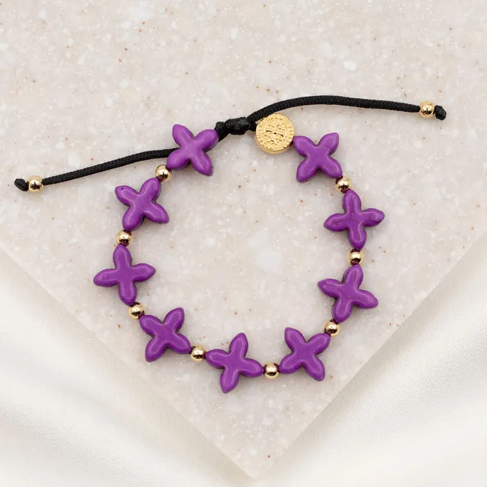 Bracelets My Saint My Hero Grounded in Faith Beaded Cross Bracelet