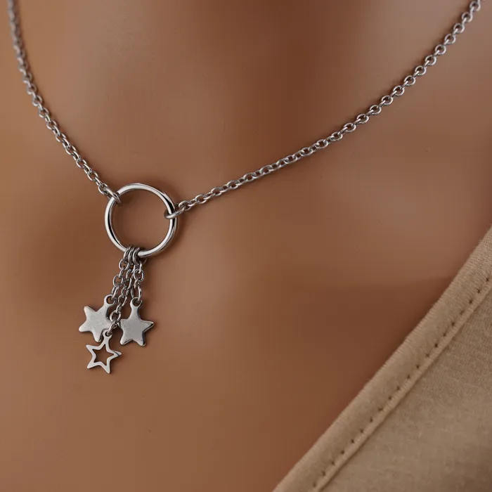 Dangling Stars O Ring Captive Collars Rings
