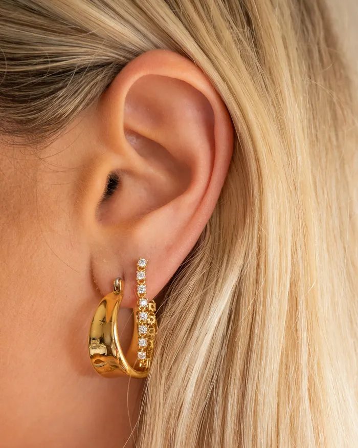 Dionne Hoops Silver Luv Aj Rings