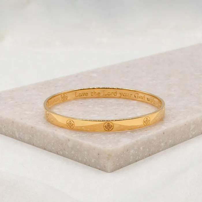 Greatest Love Deuteronomy 65 Bangle Vermeil Gold My Saint My Hero Earrings