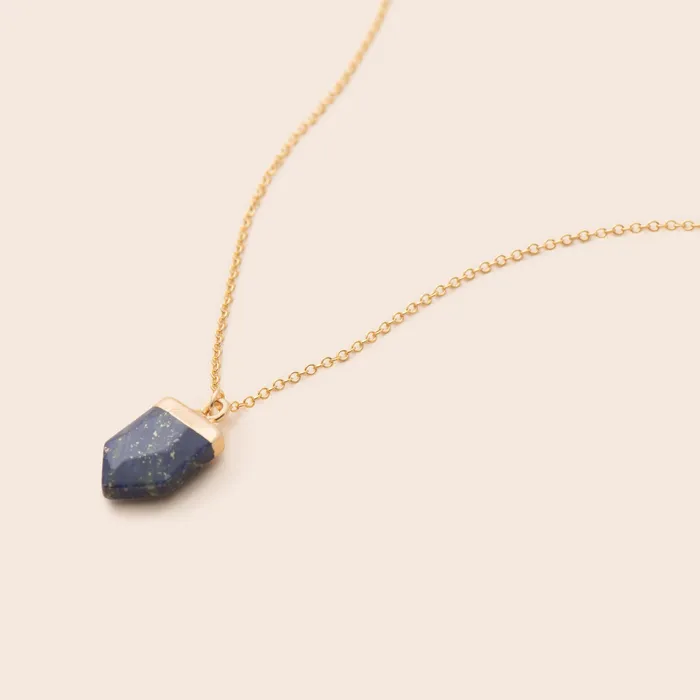 Lapis Lazuli Shield Necklace Gemlet Necklaces