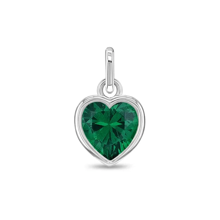 Charms Bracelets CZ Birthstone Heart Charm May Emerald Kids Childrens Girls for Charm Bracelet Sterling Silver Charms Bracelets CZ Birthstone Heart Charm May Emerald Kids Childrens Girls for Charm Bracelet Sterling Silver