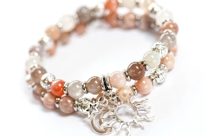 Fierce Lynx Designs Bracelets Eclipse Sunstone Moonstone Bracelet Duo