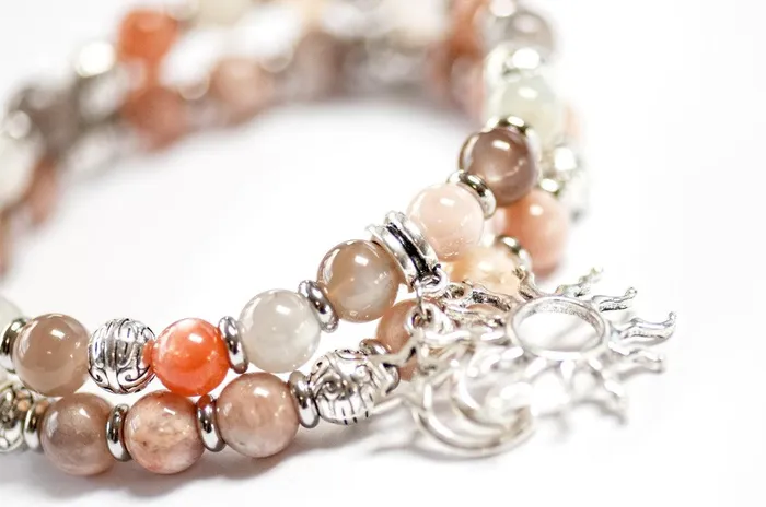 Fierce Lynx Designs Bracelets Eclipse Sunstone Moonstone Bracelet Duo