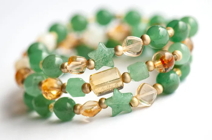 Fierce Lynx Designs Fierce Joy Citrine Green Aventurine Bracelet Set Bracelets