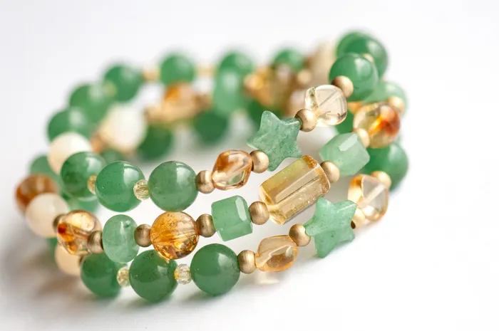 Fierce Lynx Designs Fierce Joy Citrine Green Aventurine Bracelet Set Bracelets