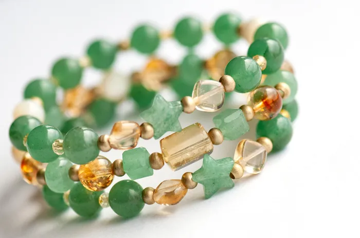 Fierce Lynx Designs Fierce Joy Citrine Green Aventurine Bracelet Set Bracelets