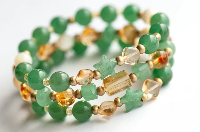 Fierce Lynx Designs Fierce Joy Citrine Green Aventurine Bracelet Set Bracelets