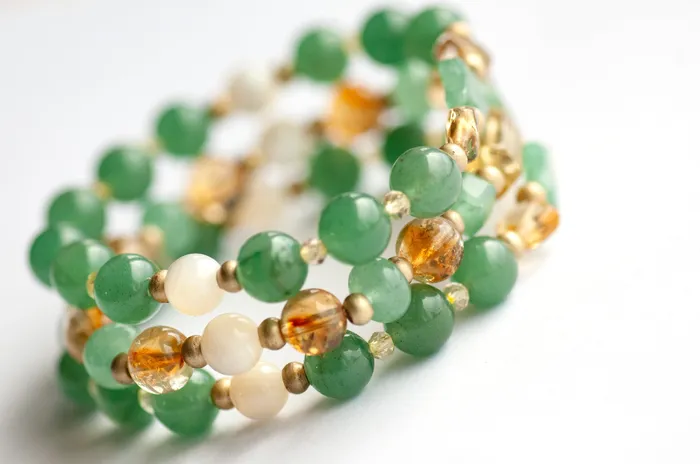 Fierce Lynx Designs Fierce Joy Citrine Green Aventurine Bracelet Set Bracelets