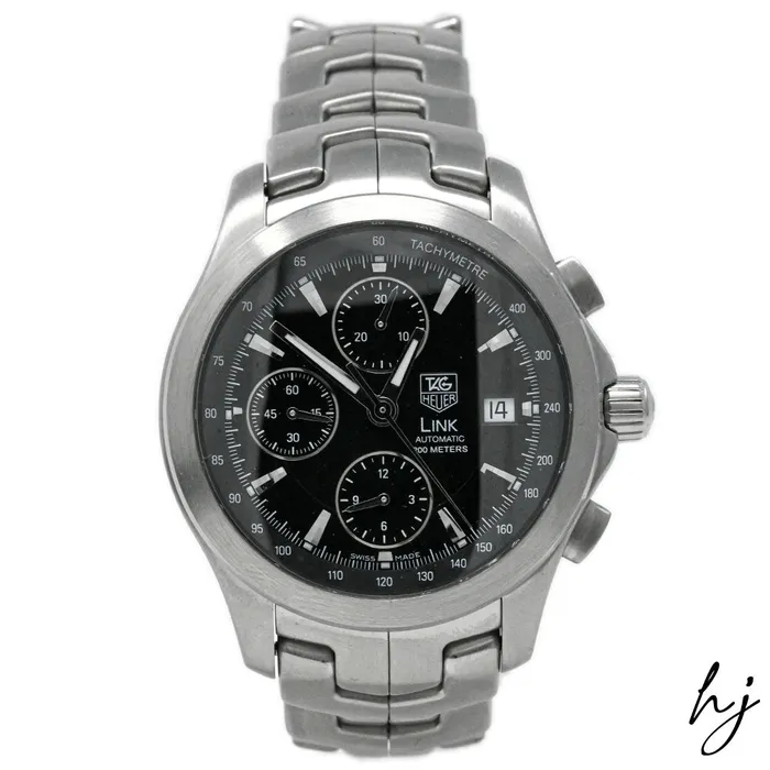 Happy Jewelers Bracelets Tag Heuer Mens Link Stainless Steel 42mm Black Stick Dial Watch Reference CJF2110BA0576 Happy Jewelers Bracelets Tag Heuer Mens Link Stainless Steel 42mm Black Stick Dial Watch Reference CJF2110BA0576