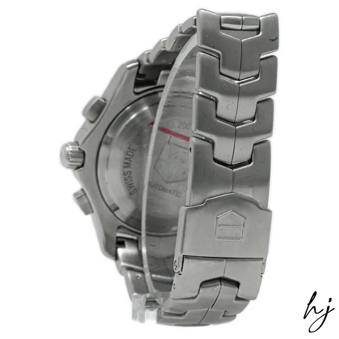 Happy Jewelers Bracelets Tag Heuer Mens Link Stainless Steel 42mm Black Stick Dial Watch Reference CJF2110BA0576