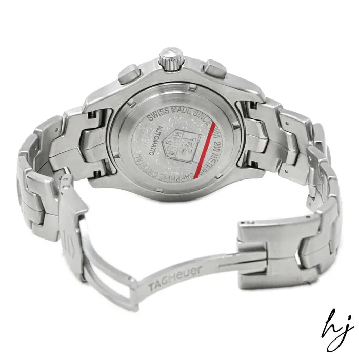 Happy Jewelers Bracelets Tag Heuer Mens Link Stainless Steel 42mm Black Stick Dial Watch Reference CJF2110BA0576