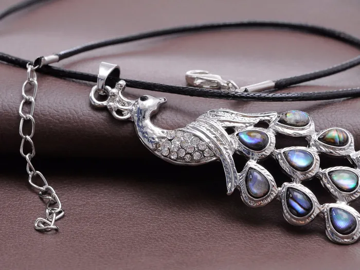 Multicoloured Studded Peacock Showtime Talent Showcase Beauty Strut Necklace Alilang Necklaces