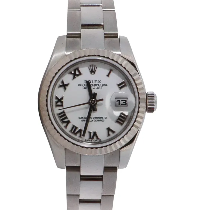 Rolex Datejust 26mm White Dial Watch Ref 179174 Happy Jewelers Watches
