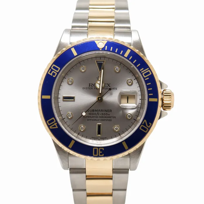 Rolex Submariner Date 40mm Yellow Gold Stainless Steel Serti Diamond Dial Watch Reference 16613 Happy Jewelers Bracelets Rolex Submariner Date 40mm Yellow Gold Stainless Steel Serti Diamond Dial Watch Reference 16613 Happy Jewelers Bracelets