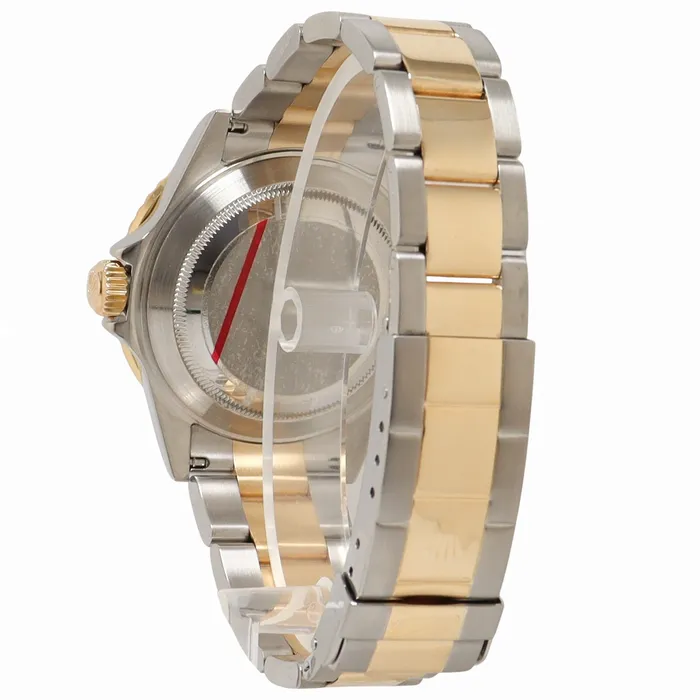 Rolex Submariner Date 40mm Yellow Gold Stainless Steel Serti Diamond Dial Watch Reference 16613 Happy Jewelers Bracelets