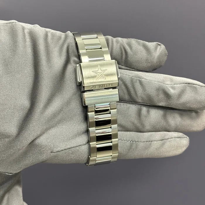 Zenith El Primero 42mm Silver Dial Watch Ref 0320414052 Happy Jewelers Watches Zenith El Primero 42mm Silver Dial Watch Ref 0320414052 Happy Jewelers Watches