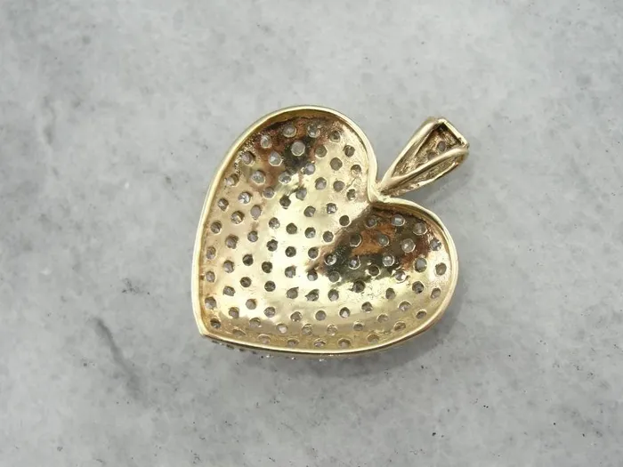 American Eagle and Diamond Heart Pendant Market Square Jewelers Necklaces
