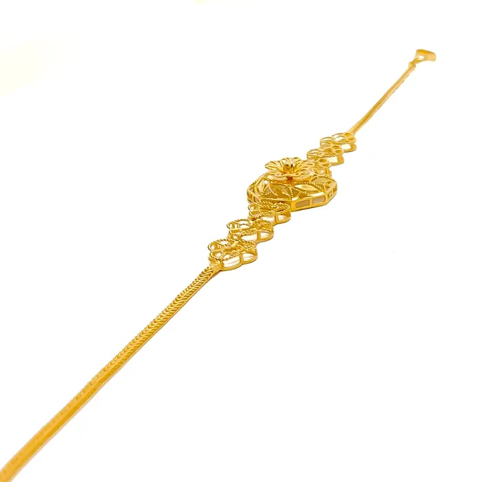 Andaaz Jewelers Bracelets Bold Elevated 21k Gold Bracelet