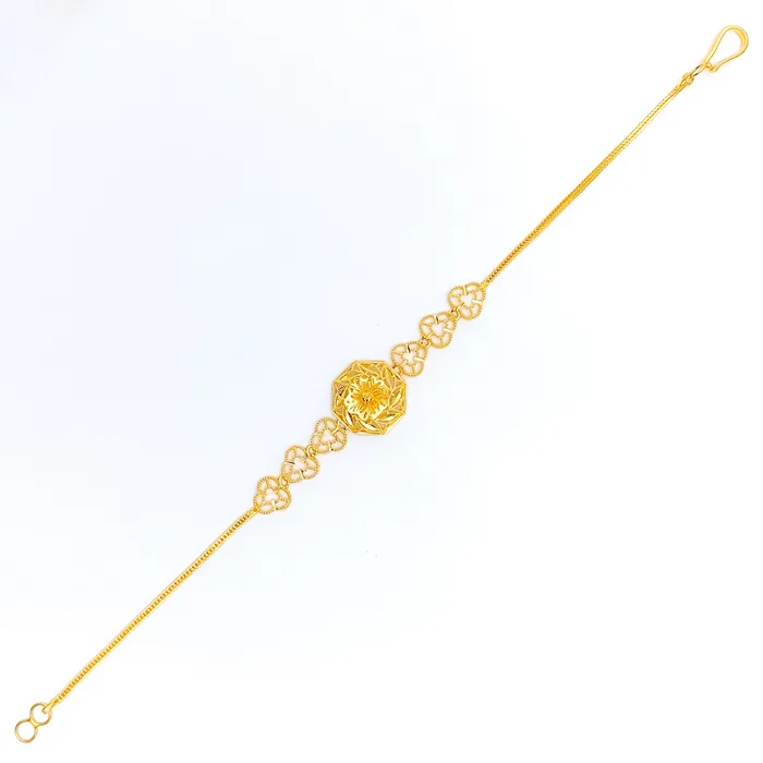 Andaaz Jewelers Bracelets Bold Elevated 21k Gold Bracelet