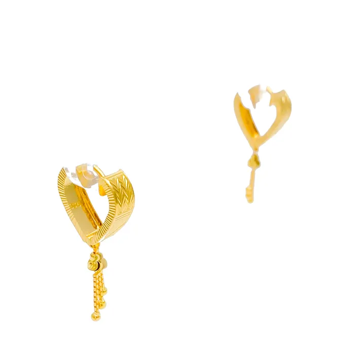 Andaaz Jewelers Earrings Striking ZigZag 22k Gold Earrings