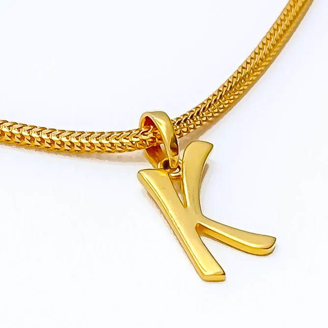 Andaaz Jewelers PreStyled Sets K 22k Gold Letter Pendant