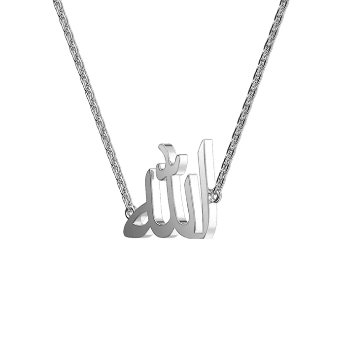 Aporro Brand Custom 14K Solid GoldSterling Silver Arabic Name Necklace Necklaces