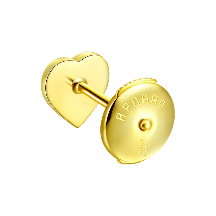 aporro Earrings Heart Baguette Mix Halo Stud Earring