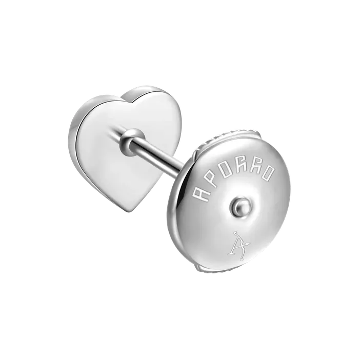 aporro Earrings Heart Baguette Mix Halo Stud Earring