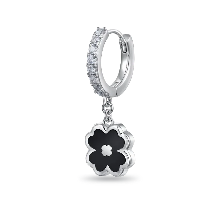 aporro Earrings Moissanite Fourleaf Clover Dangly Earring