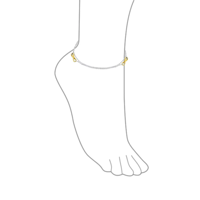 BlingJewelry Wholesale Bracelets Romantic Double Chain Infinity Love Knot Anklet Ankle Bracelet Sterling Silver BlingJewelry Wholesale Bracelets Romantic Double Chain Infinity Love Knot Anklet Ankle Bracelet Sterling Silver