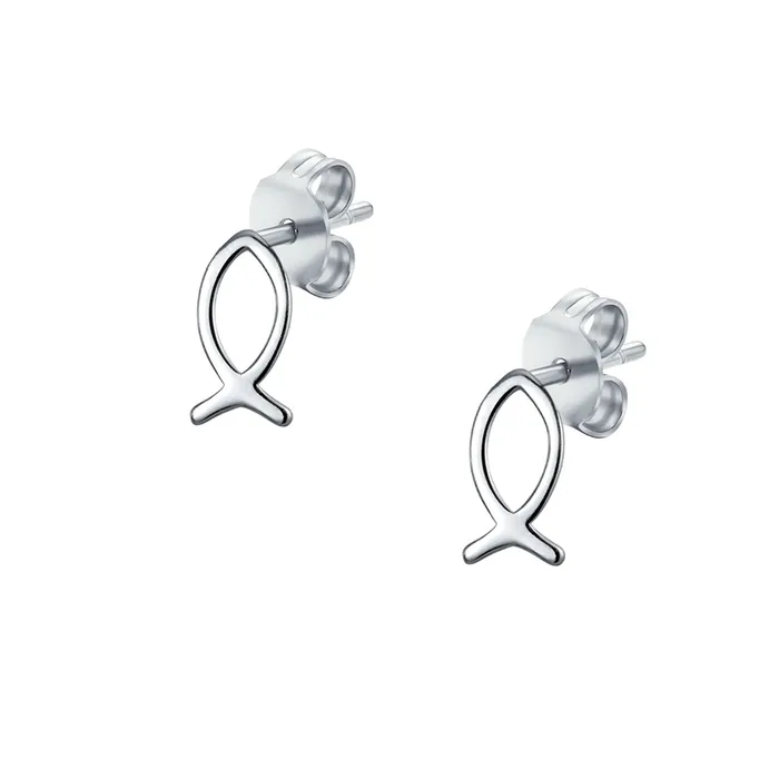 BlingJewelry Wholesale Earrings Dainty Ichthys Pendant Necklace Stud Earrings Sterling Silver Jewelry Set BlingJewelry Wholesale Earrings Dainty Ichthys Pendant Necklace Stud Earrings Sterling Silver Jewelry Set