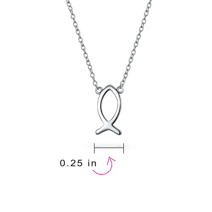BlingJewelry Wholesale Earrings Dainty Ichthys Pendant Necklace Stud Earrings Sterling Silver Jewelry Set BlingJewelry Wholesale Earrings Dainty Ichthys Pendant Necklace Stud Earrings Sterling Silver Jewelry Set