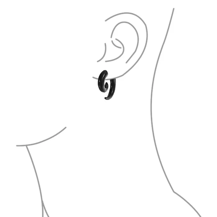 BlingJewelry Wholesale Earrings Unisex Spiral Tribal Ear Plug Taper Earrings Set 6 Pcs Various Colors