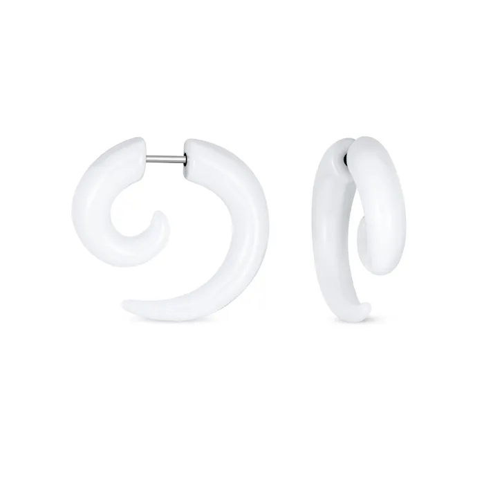 BlingJewelry Wholesale Earrings Unisex Spiral Tribal Ear Plug Taper Earrings Set 6 Pcs Various Colors