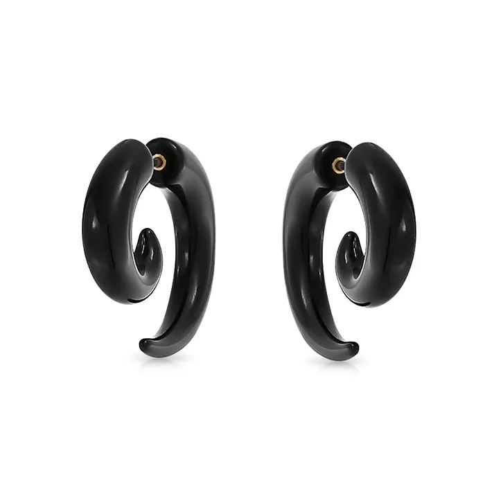 BlingJewelry Wholesale Earrings Unisex Spiral Tribal Ear Plug Taper Earrings Set 6 Pcs Various Colors