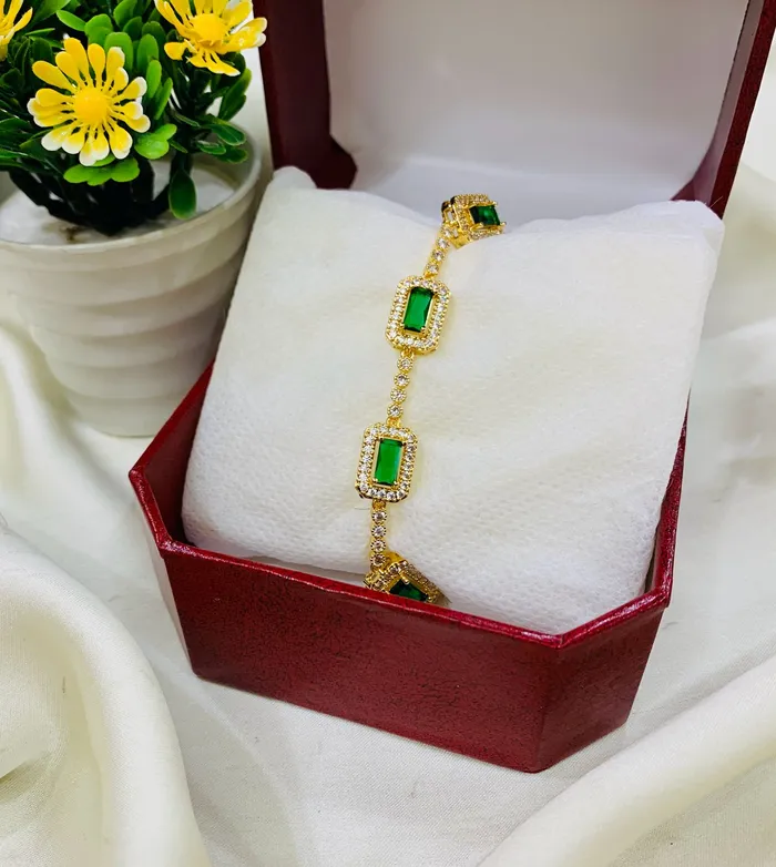 Bracelets KJ Zircon Bracelet09 Green