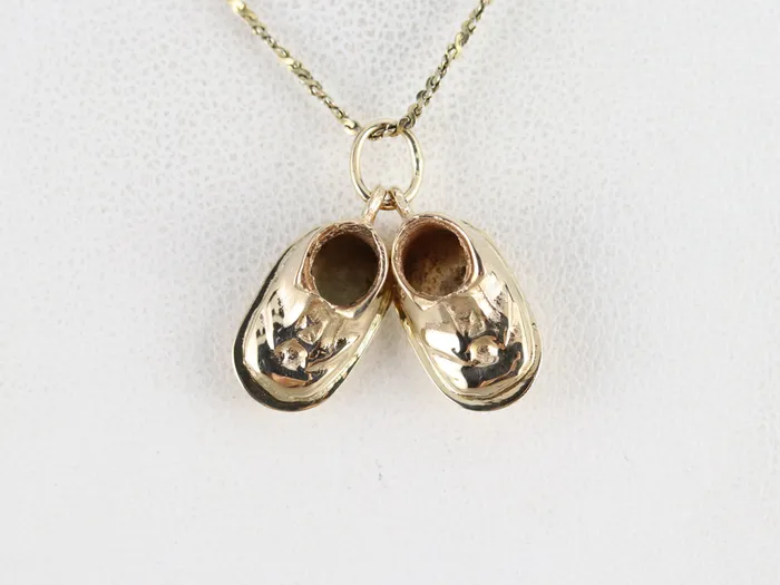 Charm Necklaces Market Square Jewelers Vintage Baby Booties Charm