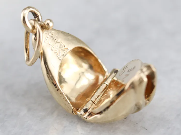Charm Necklaces Market Square Jewelers Vintage Yellow Gold Love Charm