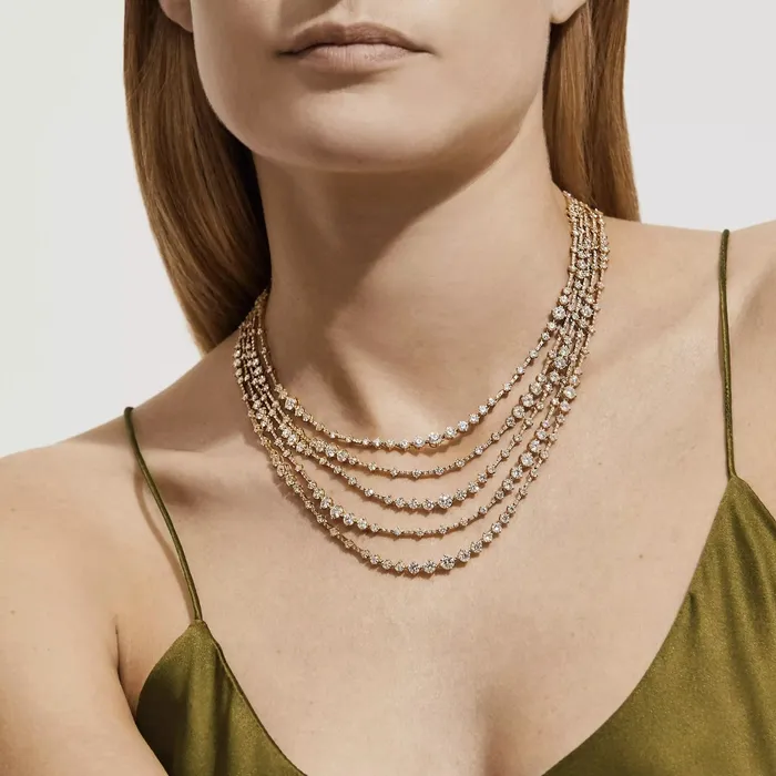 De Beers Arpeggia Five Line Necklace De Beers Necklaces