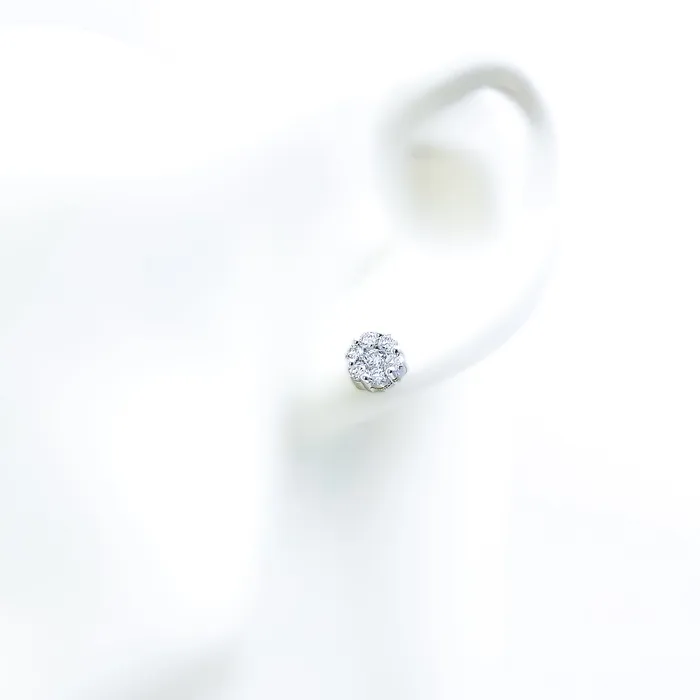 Earrings Andaaz Jewelers Dazzling Cluster Diamond 18k Gold Earrings