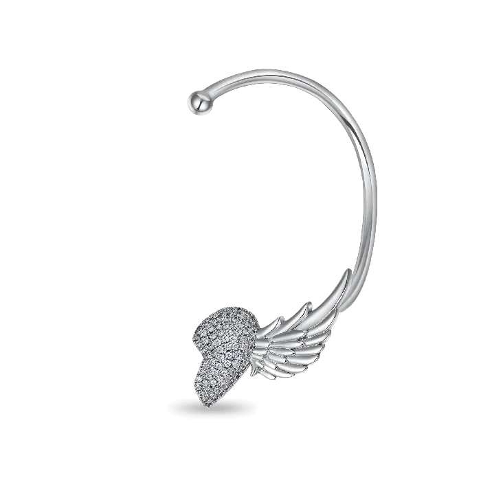 Earrings aporro Womens Wing Broken Heart Ear Cuff EarringLeft Ear