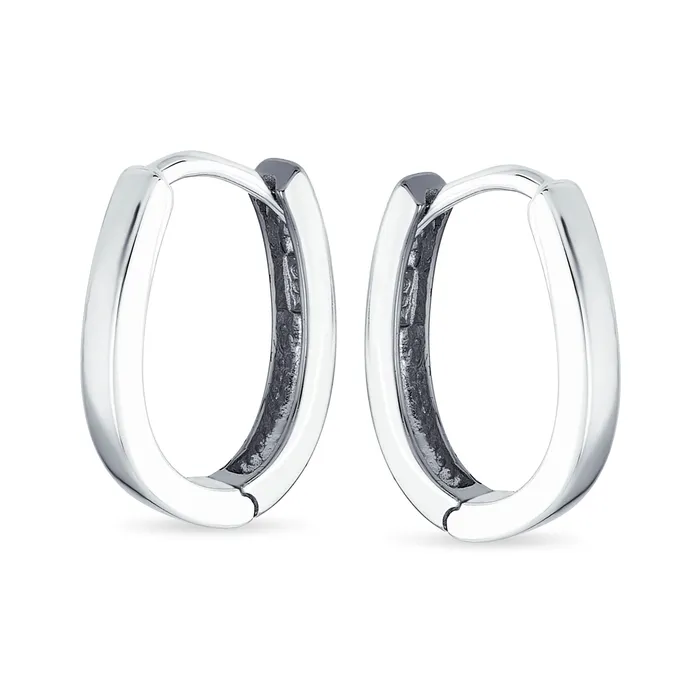 Earrings BlingJewelry Wholesale Classic Two Tone Geometric Hoop Huggie Earrings in 14K Gold Sterling Silver Earrings BlingJewelry Wholesale Classic Two Tone Geometric Hoop Huggie Earrings in 14K Gold Sterling Silver