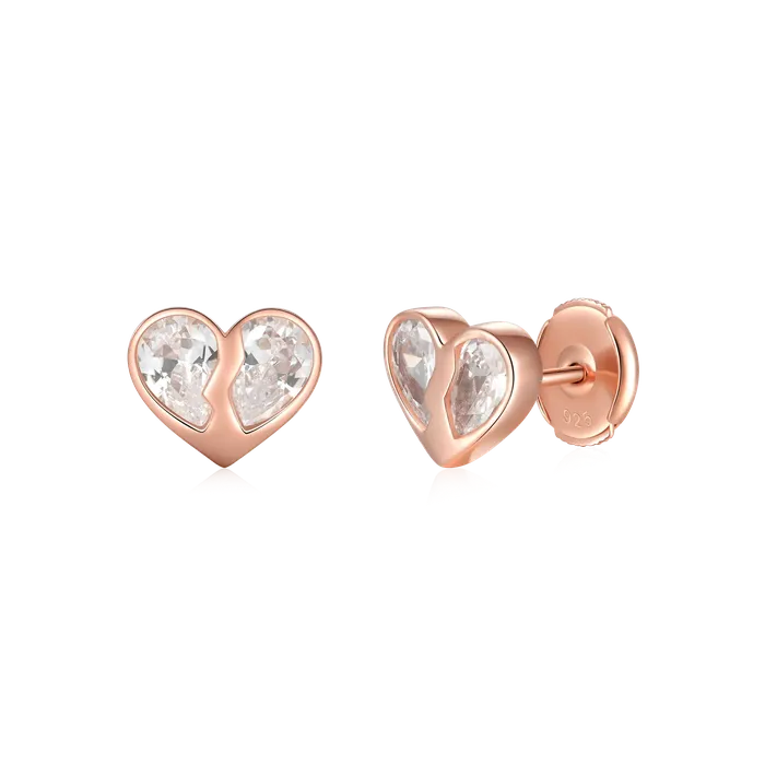 Earrings Radiant Hearts Entwined Stud Earrings aporro