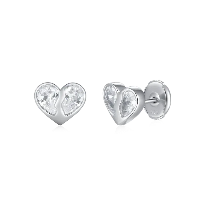 Earrings Radiant Hearts Entwined Stud Earrings aporro Earrings Radiant Hearts Entwined Stud Earrings aporro